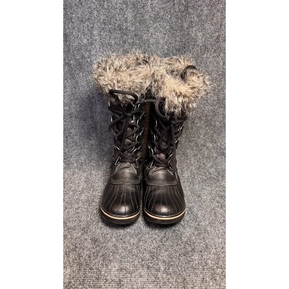 Sorel Tofino II Tall Winter Waterproof Black Womens Boots Size 7.5 Tall Faux Fur